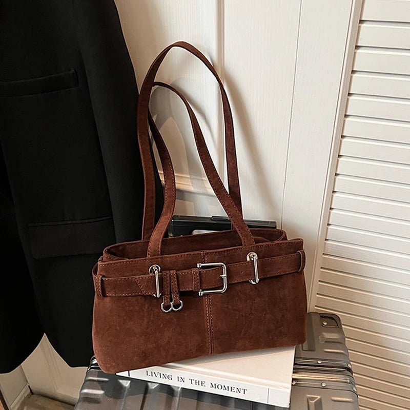 SOERA Nora Vegan Suede Bag - Handbags - 3256809581682870-;Hk1757549905350034784 Dark Brown Regular
