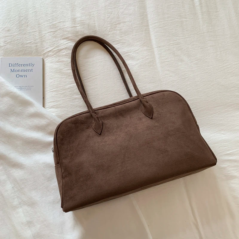 SOERA Sandra Suede Tote Bag - Handbags -  Light Brown One Size