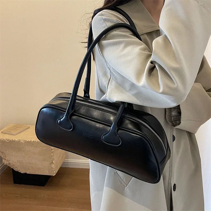 SOERA Sophia Long Handle Shoulder Bag - Handbags -  Black