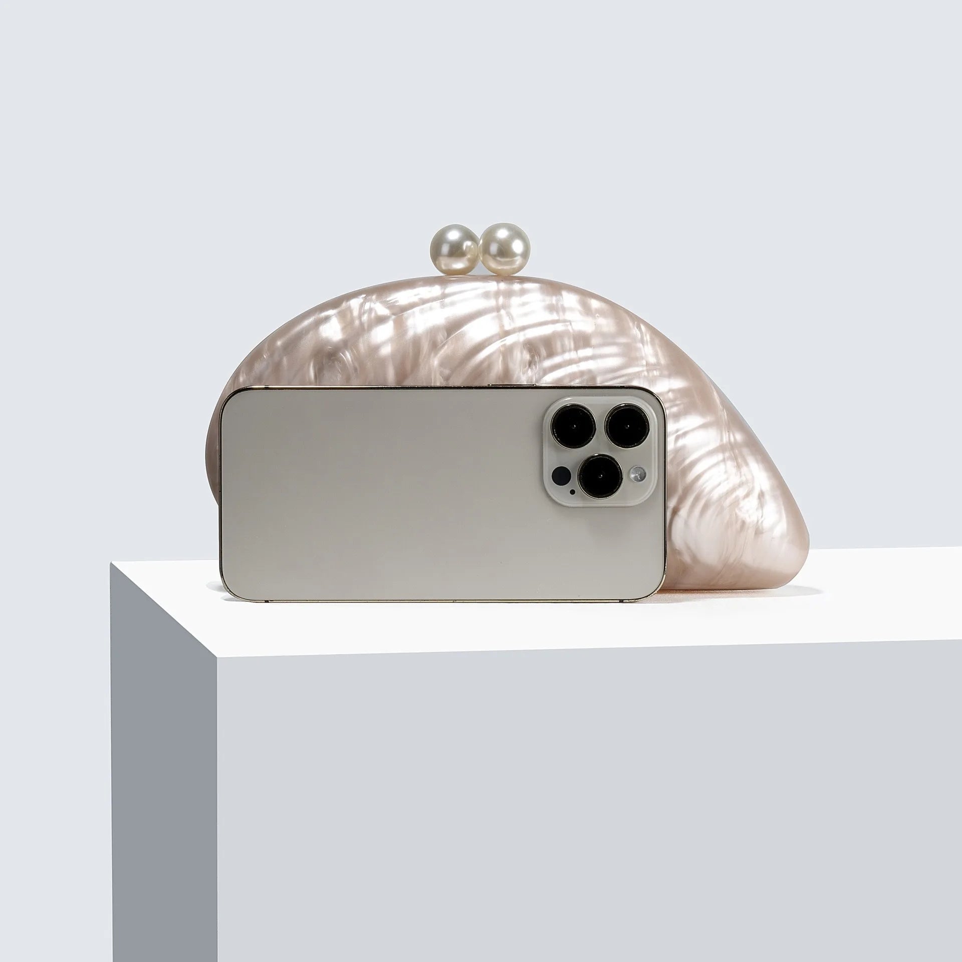SOERA Valentina Shell - Shaped Clutch Purse - Handbags -  Cream