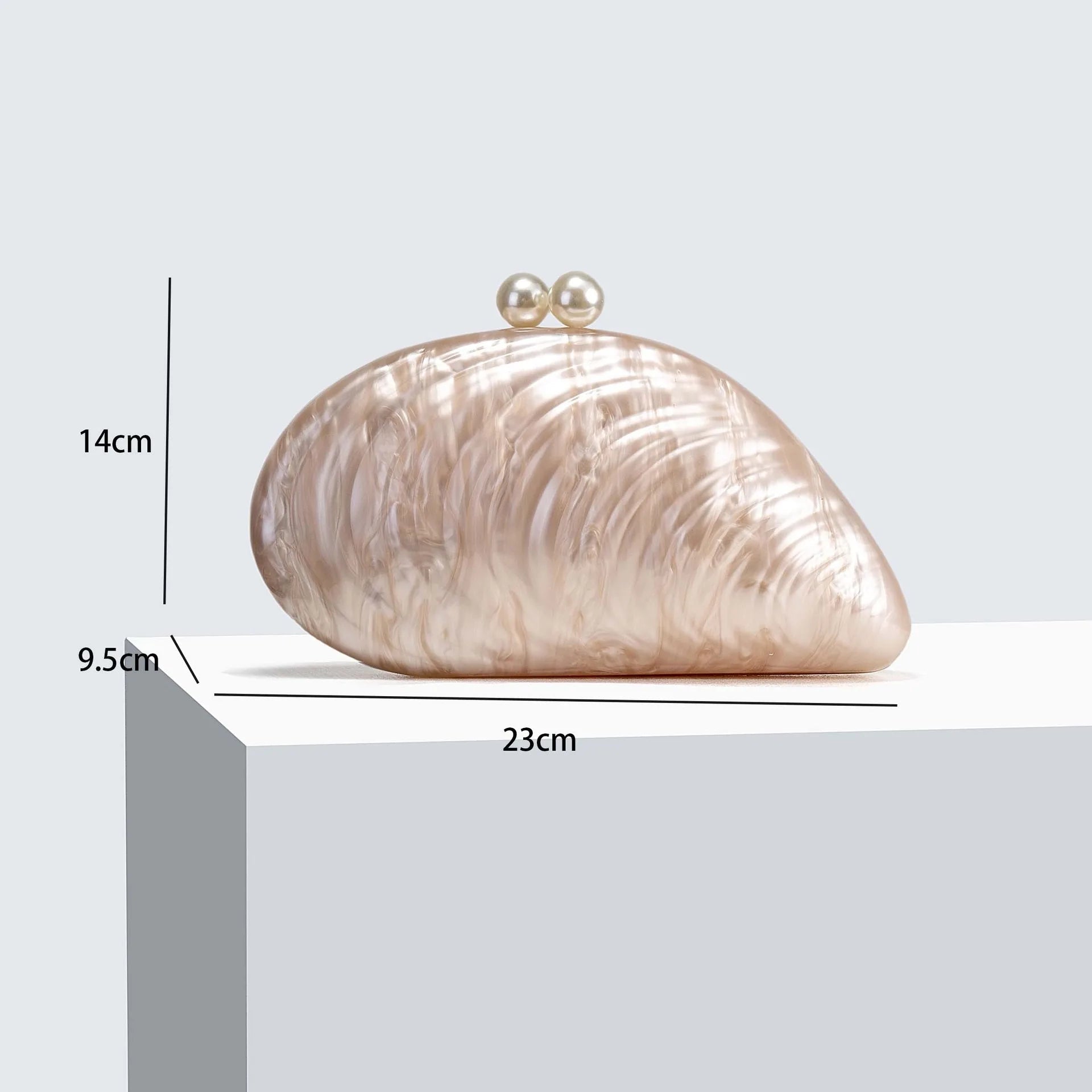 SOERA Valentina Shell-Shaped Clutch Purse - Handbags -  White