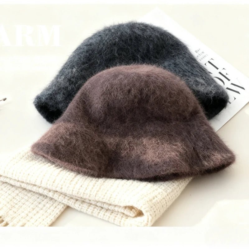 SOERA Kyla Fuzzy Bucket Hat - Hats - 3256809928680127-;ww1764102178339560780 Brown