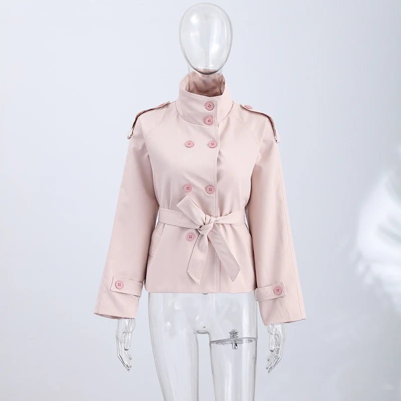 SOERA Amy Belted Trench Jacket - Jacket - SOERA-188035-1-L-97059 Pink L