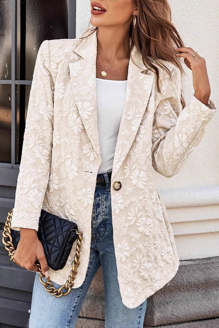 SOERA Celeste Jacquard Single Button Blazer - Jacket -  S