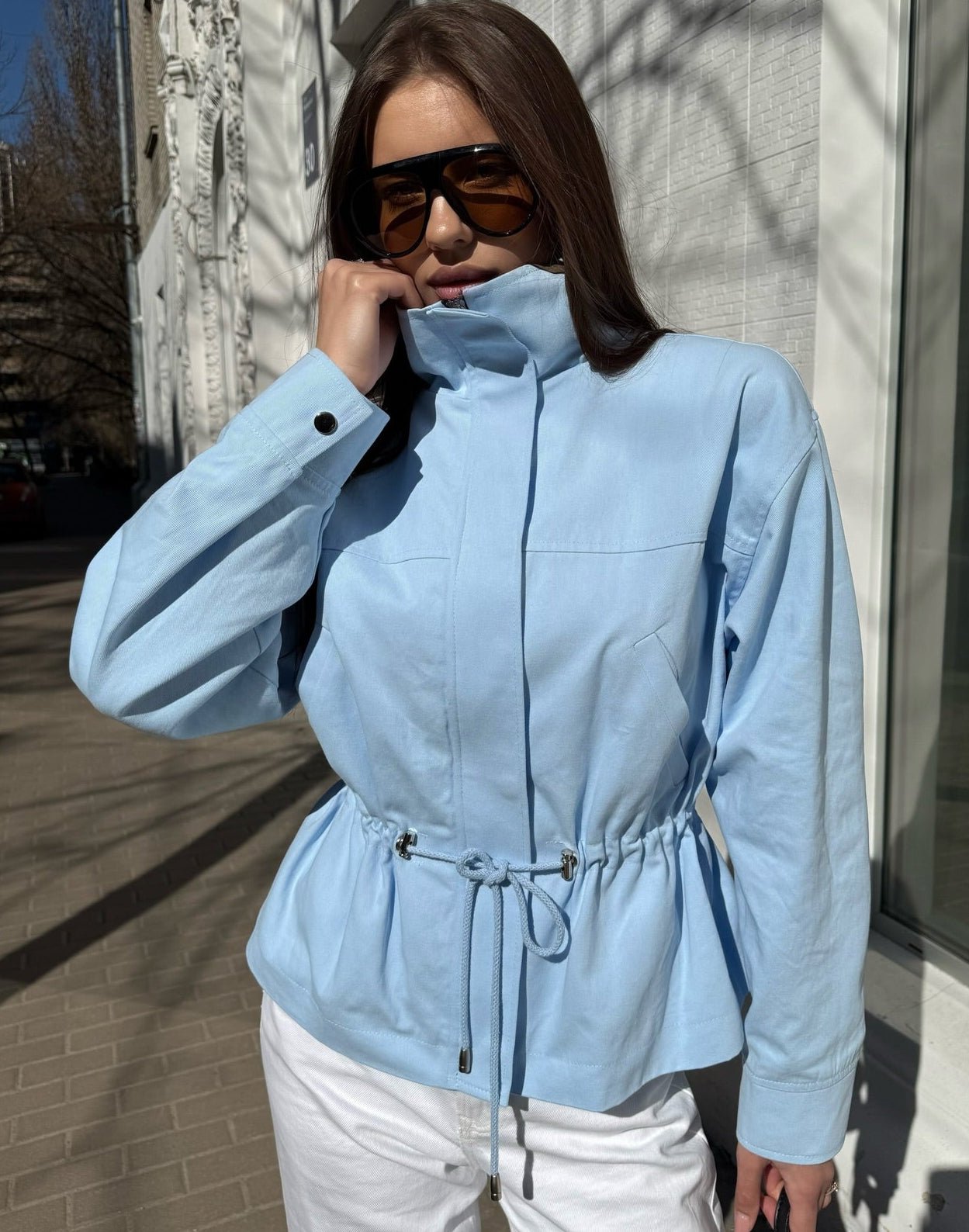 SOERA Esther Stand Collar Jacket - Jacket - SOERA-381763-BLU-S-58147 Blue S