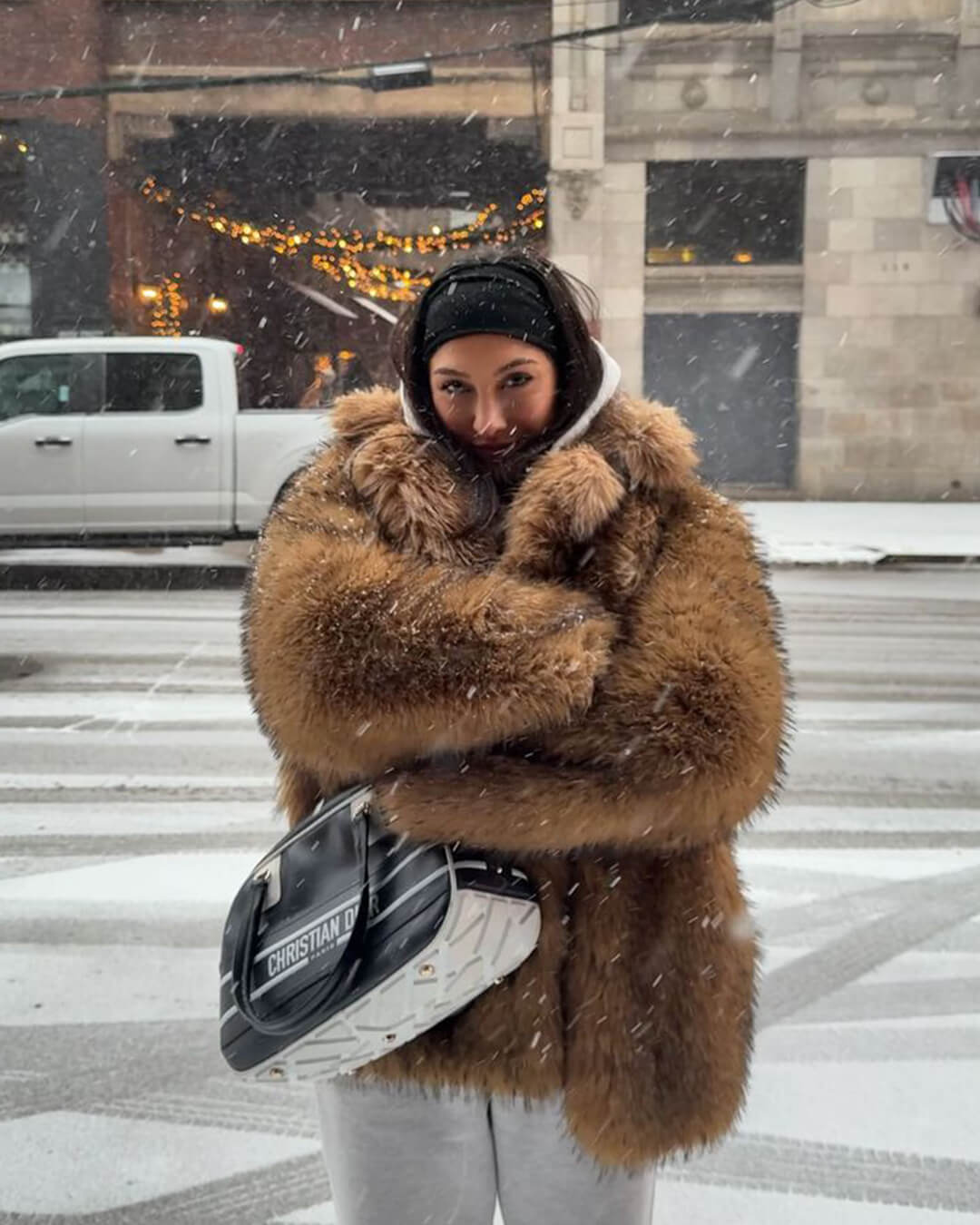 SOERA Carissa Faux Fur Coat - Jackets - 3256810153581963-;hK1766488748818157911 Brown L