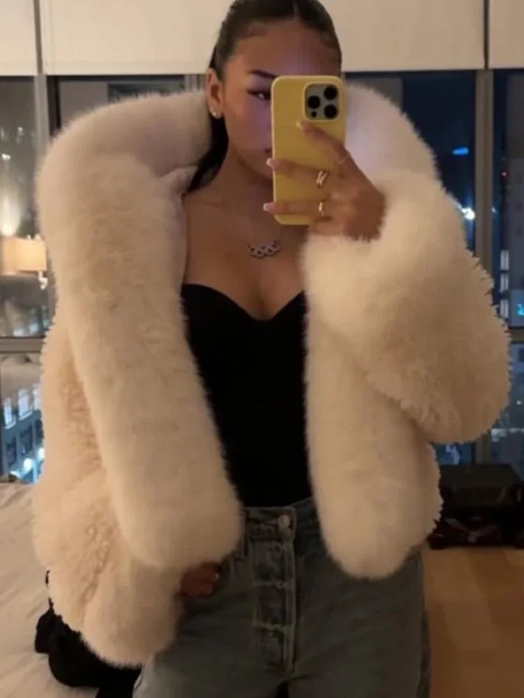 SOERA Cynthia Faux Fur Jacket - Jackets - 3256810229368927-;cE1766554851657393244 White L