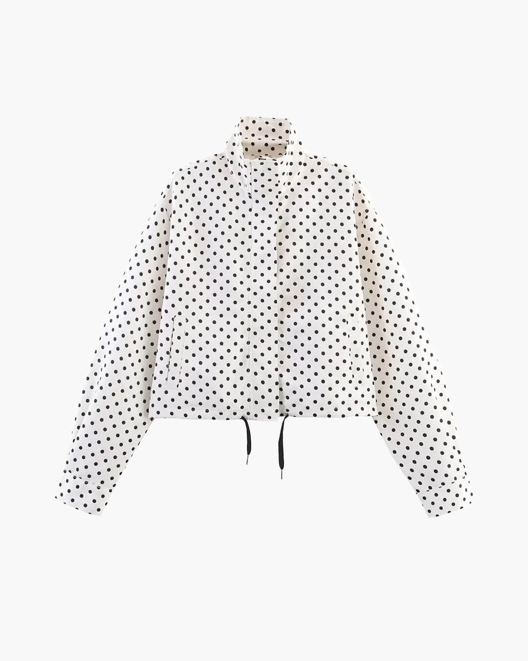 SOERA Janelle High Collar Drawstring Jacket - Jackets - 1005011853877235-;KI1775592292381936386 White S