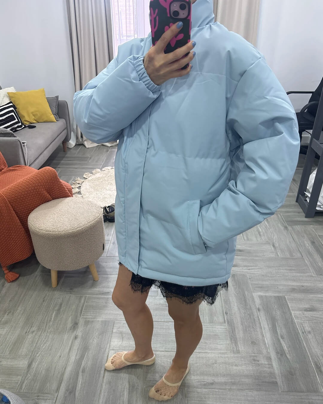 SOERA Jasmine Weatherproof Stand Collar Puffer Jacket - Jackets - rv1763304746548058590 Light Blue M