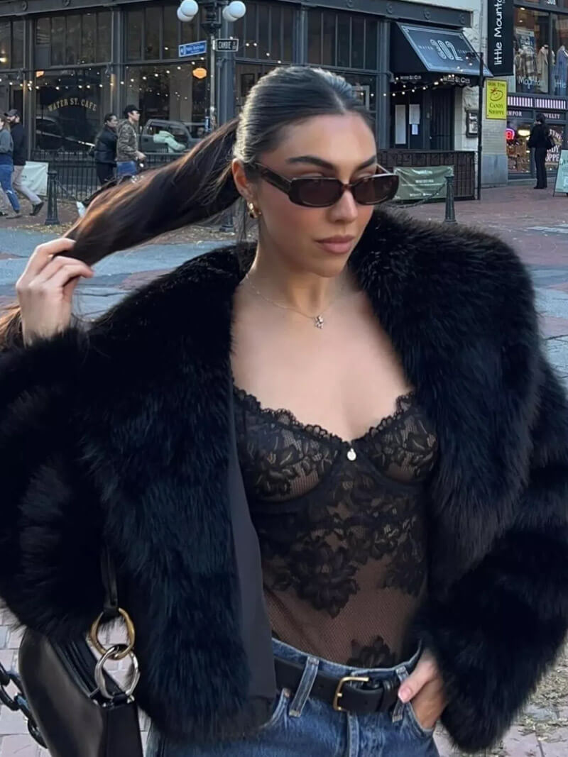 SOERA Jenna Faux Fur Coat - jackets - DWOD2-WK316010 Black S