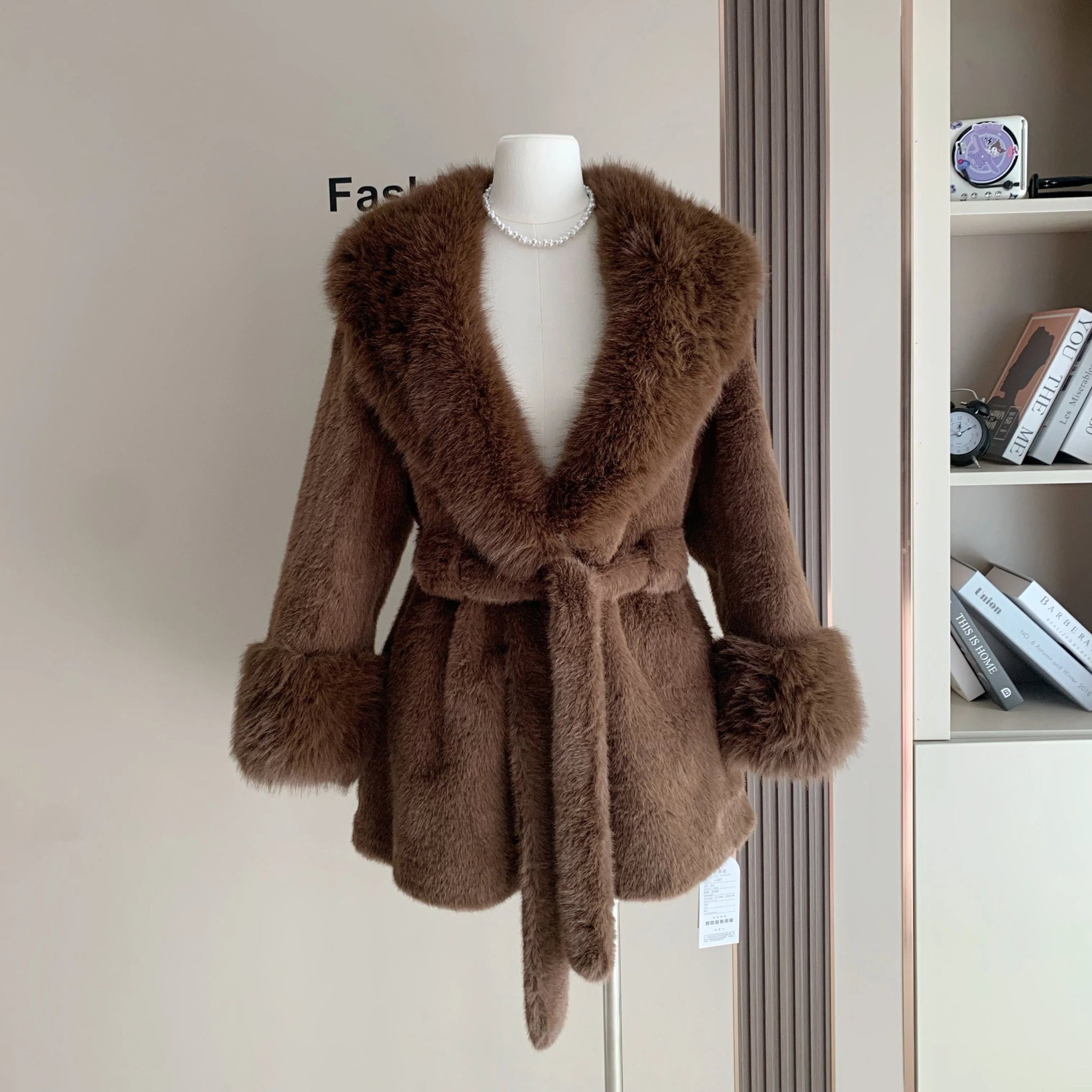 SOERA Jessa Faux Fur Trim Coat - Jackets -  Brown M