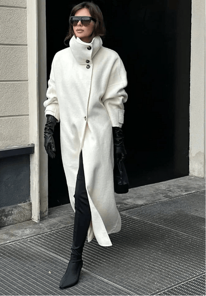 Juliana Stand Collar Long Coat – SOERA