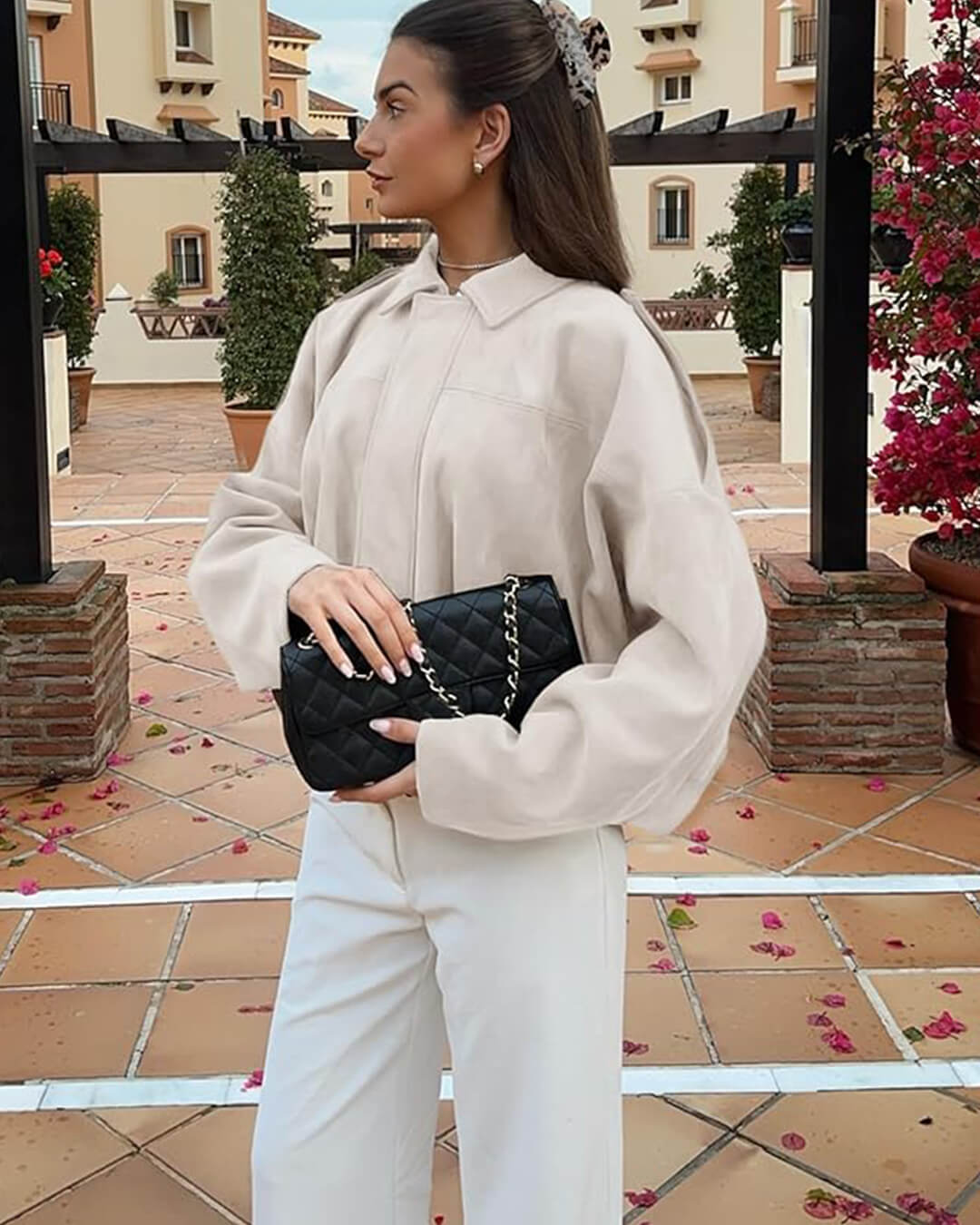 SOERA Lara Suede Bomber Jacket - Jackets - tO1760504685427177008 Creme M