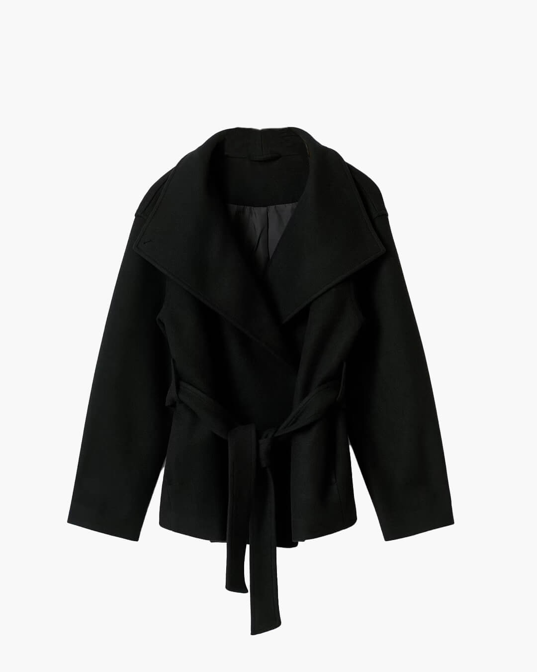 SOERA Loraine Stand Collar Lace Up Coat - Jackets -  Brown S