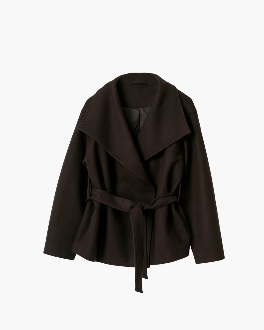 SOERA Loraine Stand Collar Lace Up Coat - Jackets -  Brown S