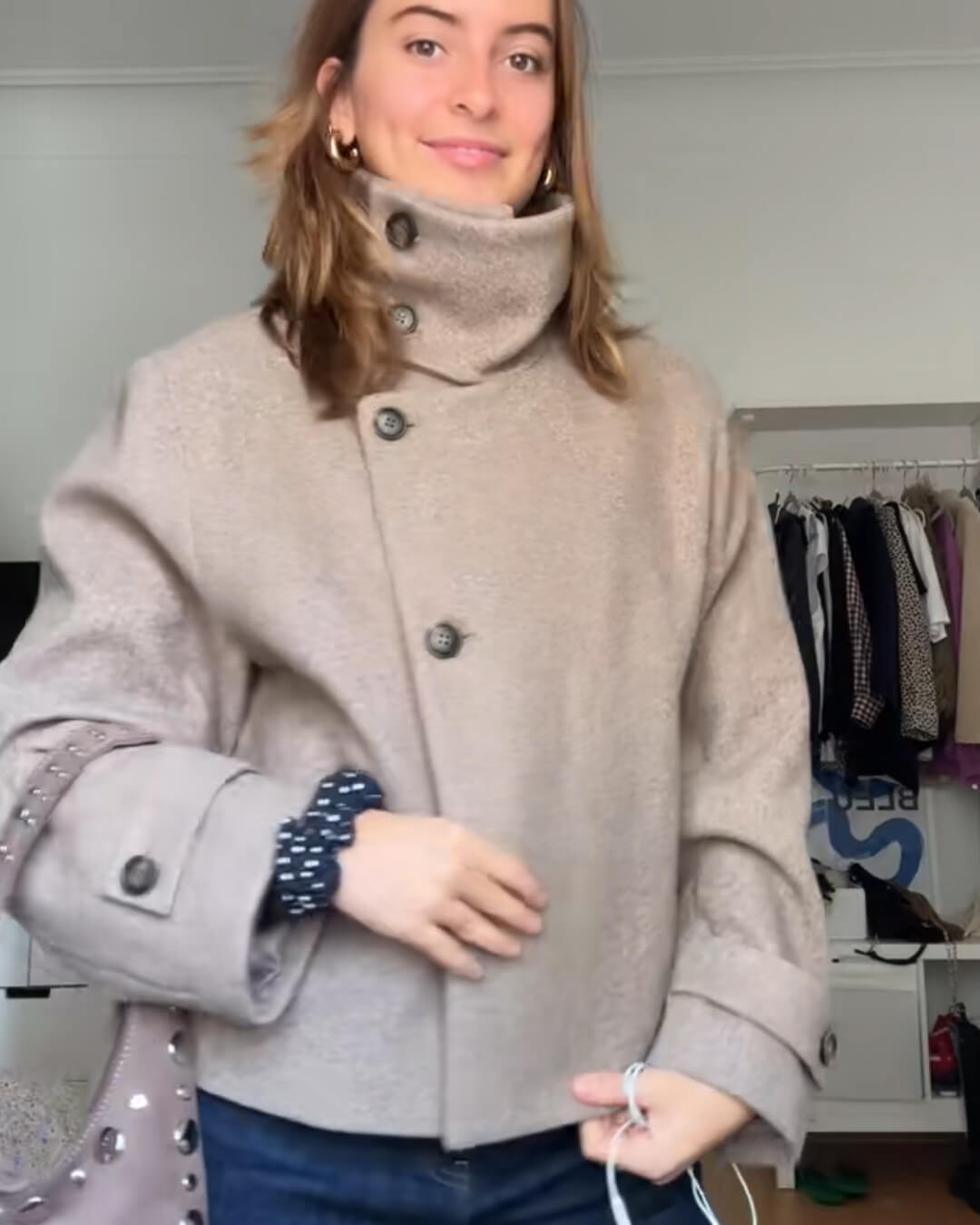 SOERA Ramona Jacket with Stand Collar - jackets -  Beige L