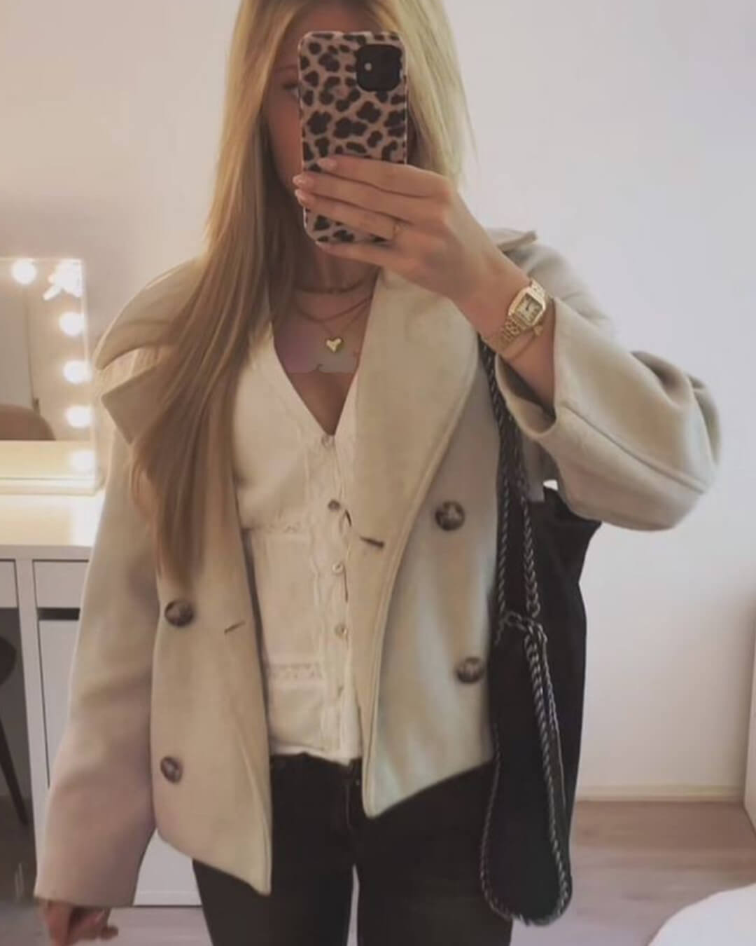 SOERA Suzane Short double - breasted Coat - Jackets - KN1766362638990535012 Beige XS