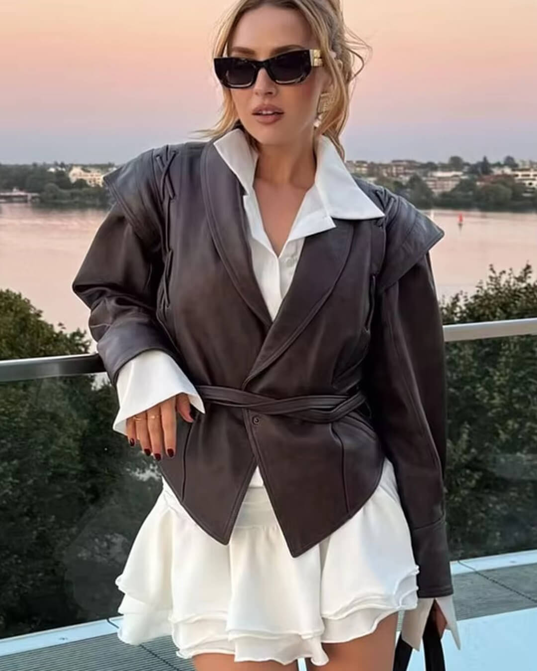 SOERA Zyra Biker Leather Jacket - Jackets -  Brown S