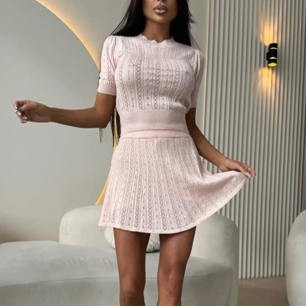 two piece short dress set 2-Piece Short Sleeve Cocktail Dress by Amarra 88902