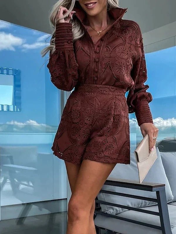 SOERA Bianca Summer Ibiza Ensemble - Matching Sets -  Brown S