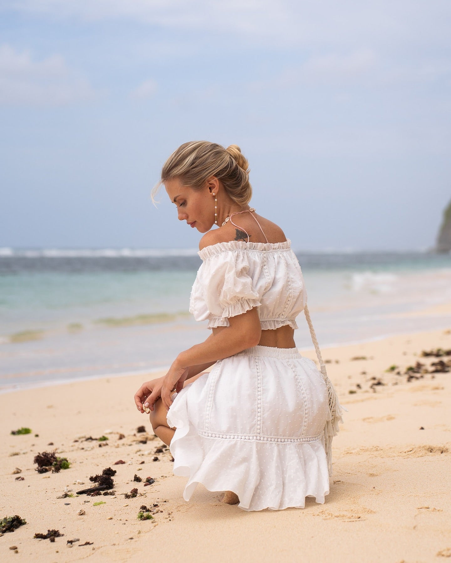 SOERA Connie Swiss Dot Ruffled Crop Top Skirt Set - Matching Sets - 1005008886382360-;QW1776154513860192734 M