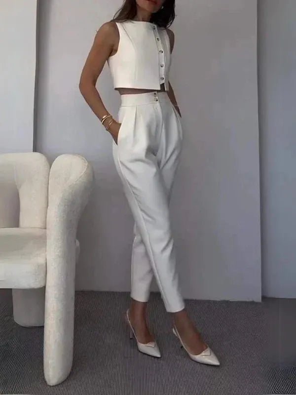 SOERA Helena Two-Piece Set - Matching Sets -  White S