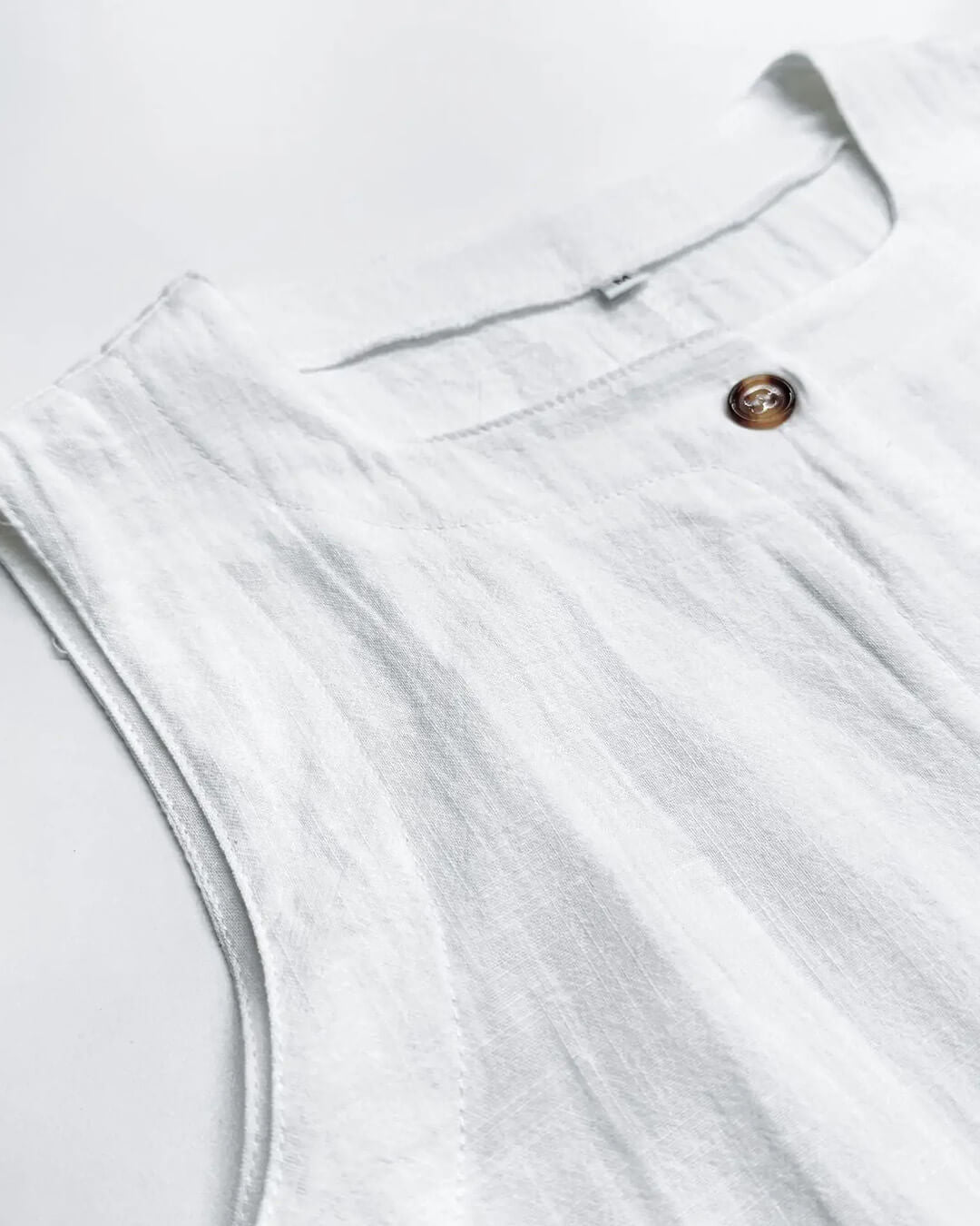 SOERA Irma Sleeveless Linen Set - Matching Sets - qu1771188465069749903 Top White