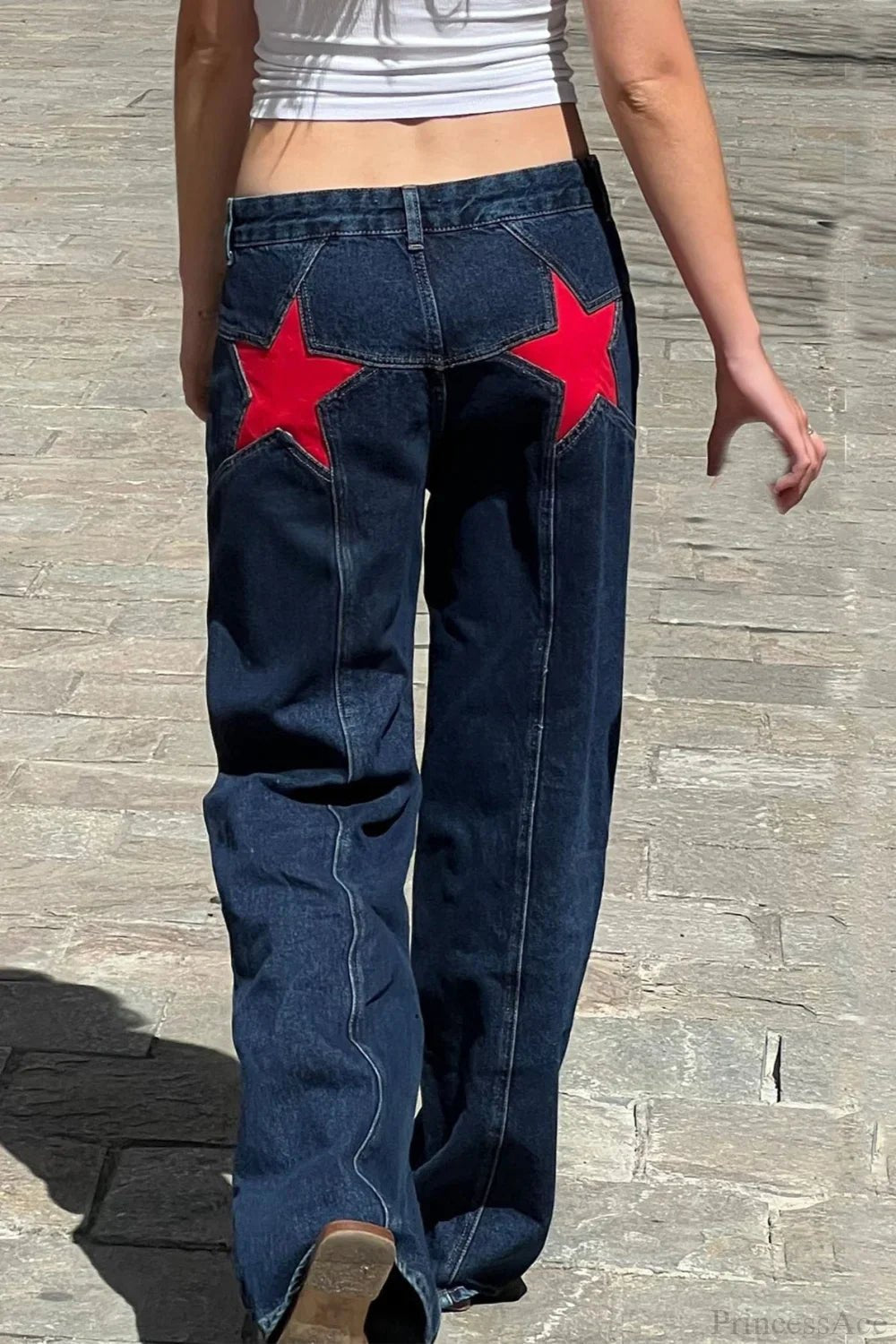 SOERA Charlize Star Patchwork Color-Block Jeans - Pants -  Dark Blue S