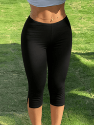 Halia Split Hem Capri Leggings
