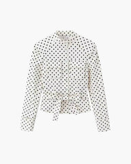 Jia Polka Dot augstā vidukļa bikses komplekts