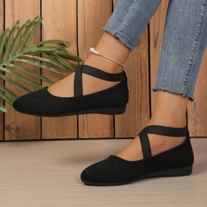 SOERA Anais Pointed Toe Cross - Strap Ballet Flats - Shoes -  39