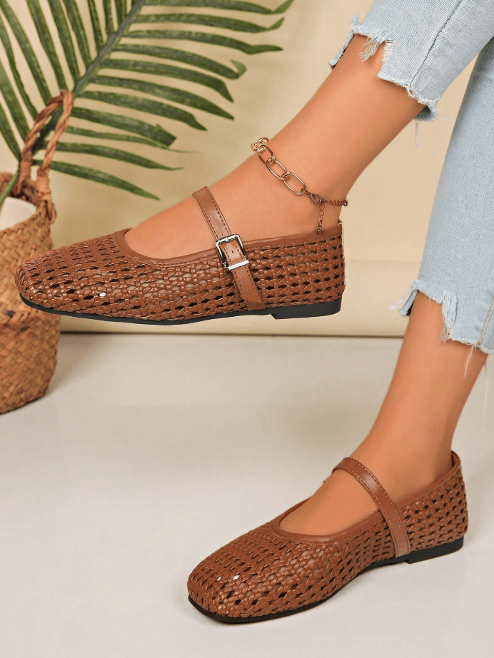 SOERA Beatrice Woven Mesh Mary Jane Flats - Shoes - SOERA-234627-DEF-OS-48579 38