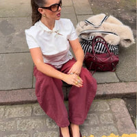 Mules à bout fendu Bianca en cuir