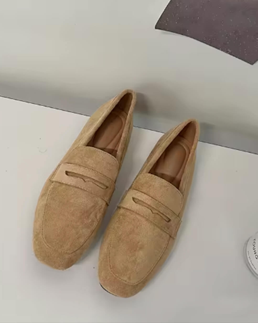 SOERA Bianca Suede Slip - On Loafers - Shoes -  Taupe 34