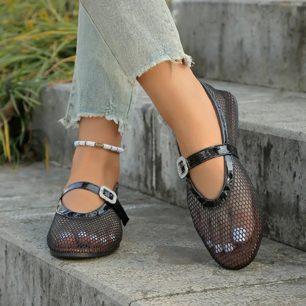 SOERA Elena Round-Toe Ballet Flats - Shoes -  Black 36