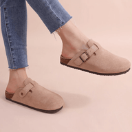 Sandalias tipo mule Minerva con hebilla ajustable