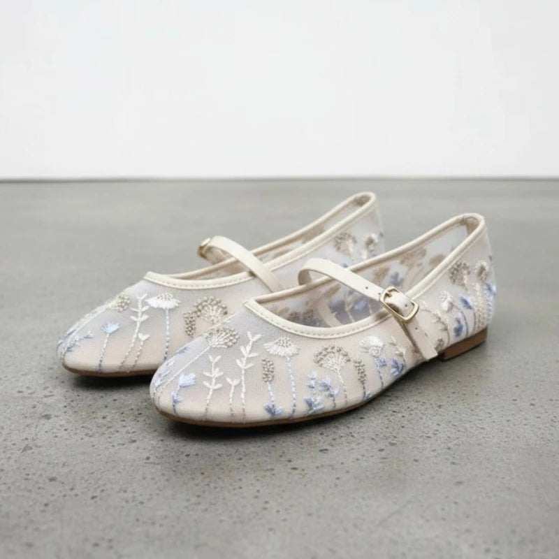 SOERA Priscilla Embroidered Ballet Flats - Shoes -  35