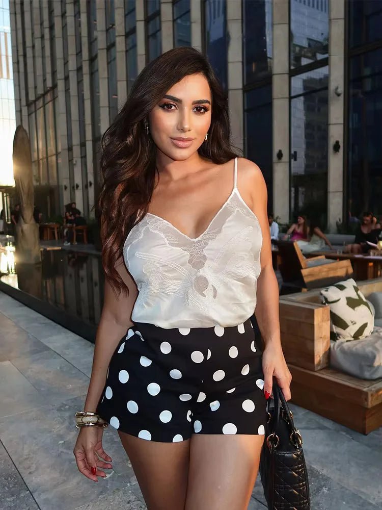 SOERA Evangeline Polka Dot Mini Shorts - Shorts - 1005009698364791-;UU1774869390485480449 XS