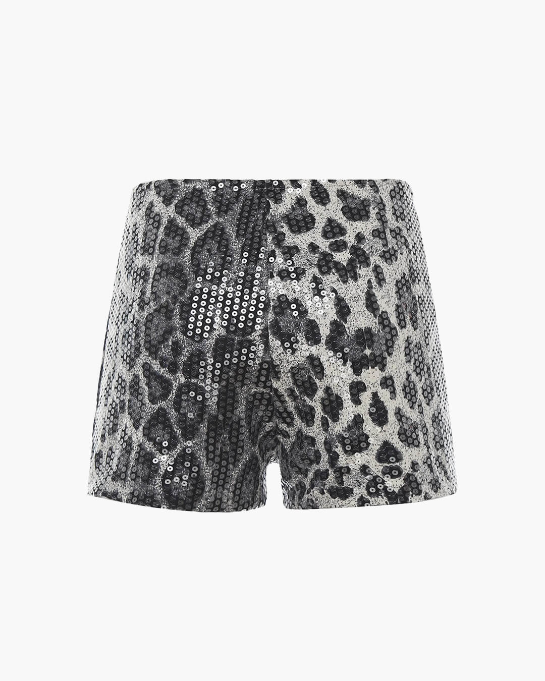 SOERA Quennie Leopard Sequin Shorts - Shorts - Rn1774004001186973616 Gray M