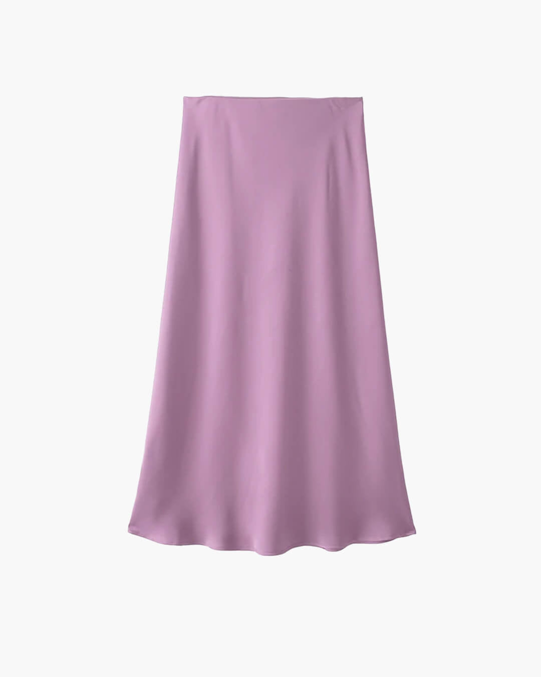 SOERA Anais High Waist Black Satin Midi Skirt - Skirt -  Lavender XS