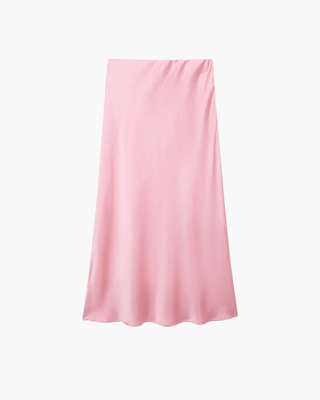 SOERA Anais High Waist Black Satin Midi Skirt - Skirt -  Pink XS