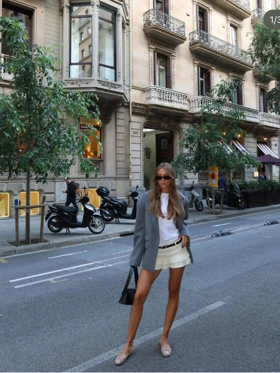 SOERA Bella Low - Waist Pleated Mini Skirt - Skirt -  Beige S