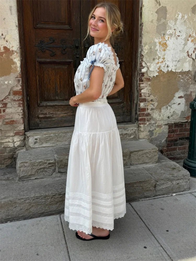 SOERA Blair High-Waist Lace Maxi Skirt - Skirts -  White