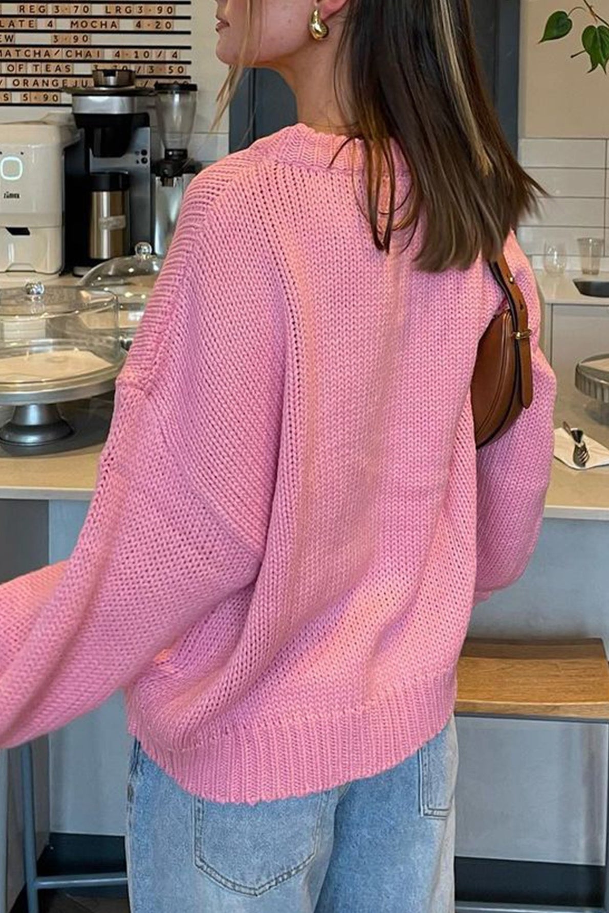 SOERA Amanda Cream Crew Neck Layering Sweater - Sweater - SOERA-319619-S-PINK-16931 Pink S