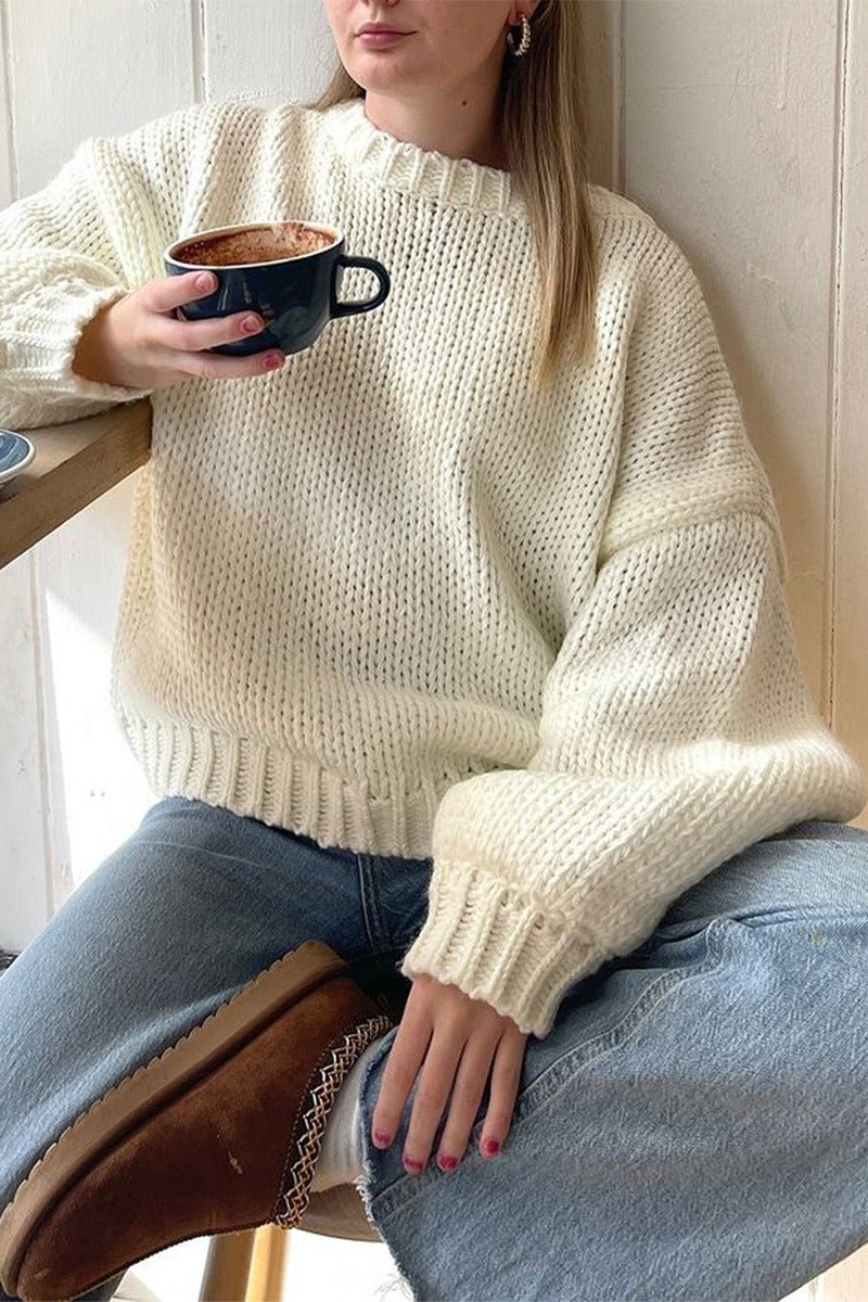 SOERA Amanda Cream Crew Neck Layering Sweater - Sweater - SOERA-319619-S-WHITE-48003 White S