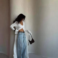 Elena Hollow Tikitud Cardigan
