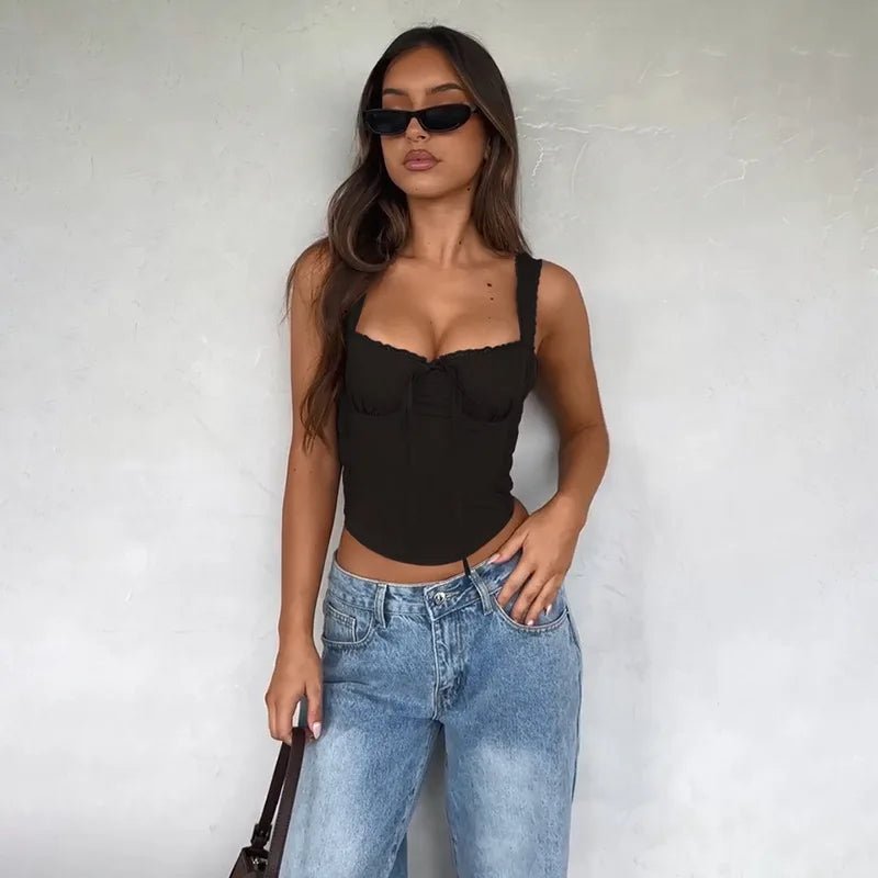 SOERA Celeste Lace Trim Cami Top - Top -  Black S
