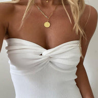 Top Iris senza spalline off-shoulder