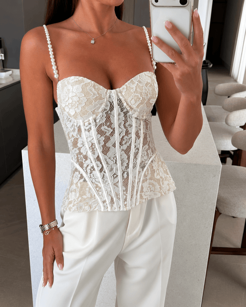 トップス JOSEMOON LACE BUSTIER CAMISOLE JOSE MOON（ジョゼムーン