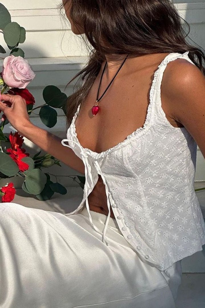 SOERA Janna Floral Jacquard Lace Tank Top - Tops - Sn1776026011575039236 L